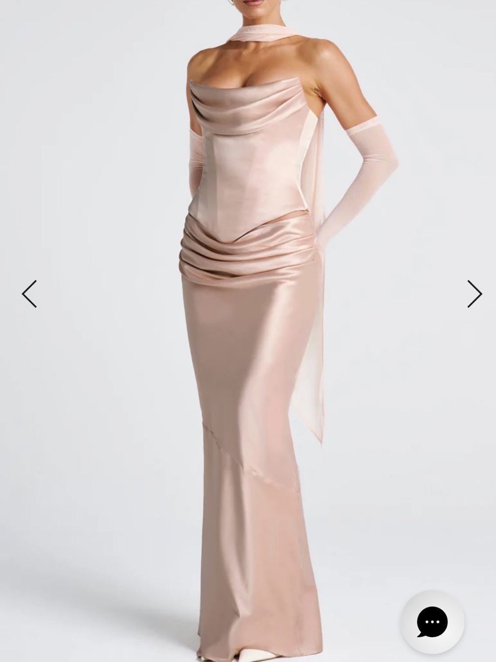 BERNADETTE MAXI SKIRT - SOFT PEACH